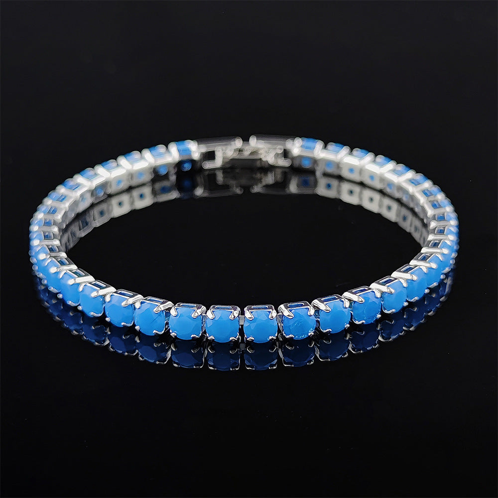 Hip Hop Tennis Zircon Female Full Bracelets