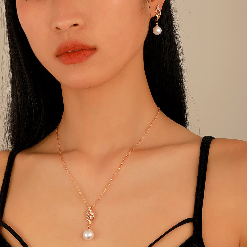 Temperament Water Drop Geometric Ear Personality Jewelry Set