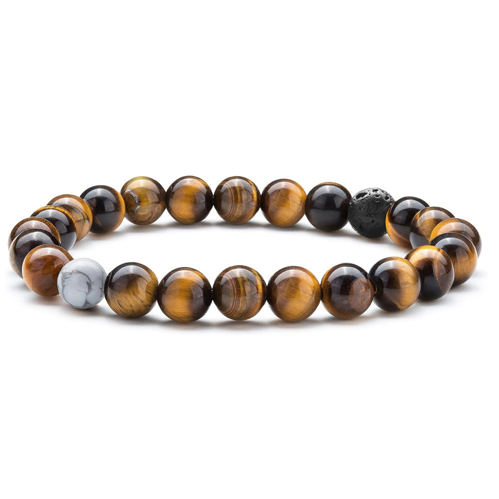 Tigereye Volcanic Rock Bead Couple Girlfriends Bracelets