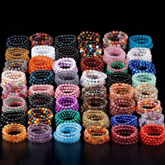 Super Seven Gold Sun Rutilated Green Bracelets