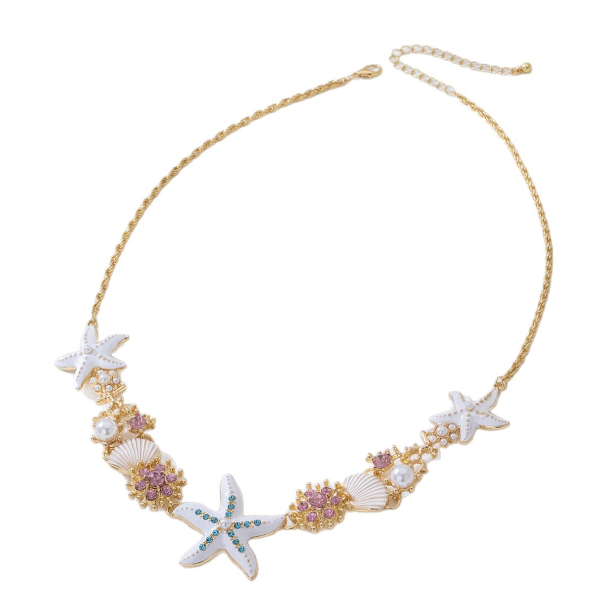 Three-dimensional Starfish Design Personality Shell Beach Clavicle Necklaces