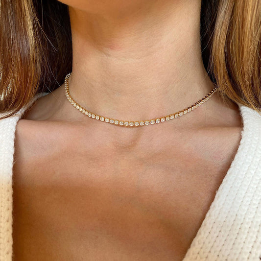 Full Diamond Collar Personalized Clavicle Chain Necklaces