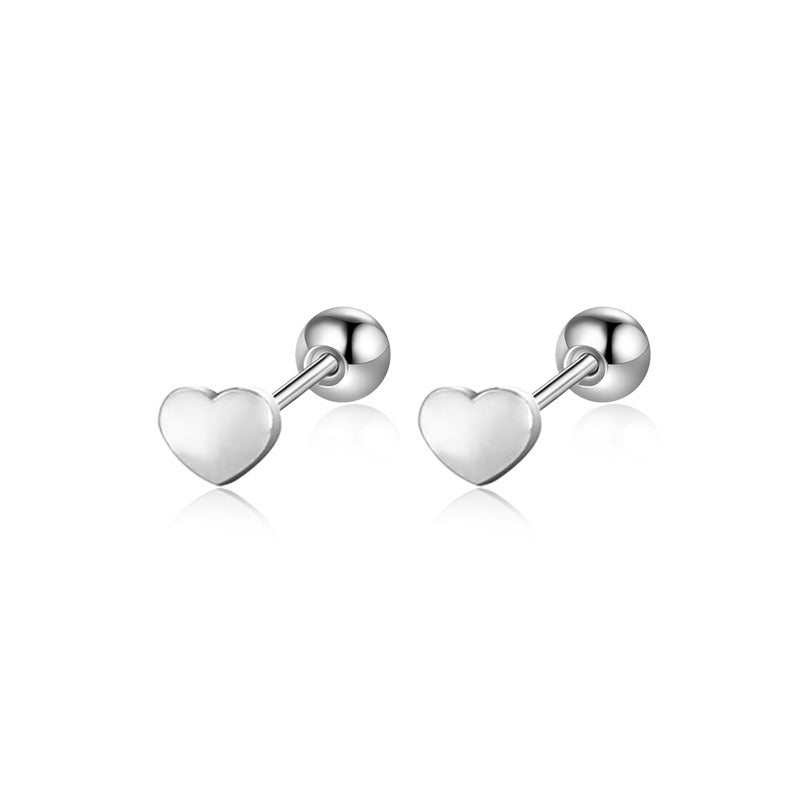 Sier Titanium Stainless Steel Love Clover Earrings