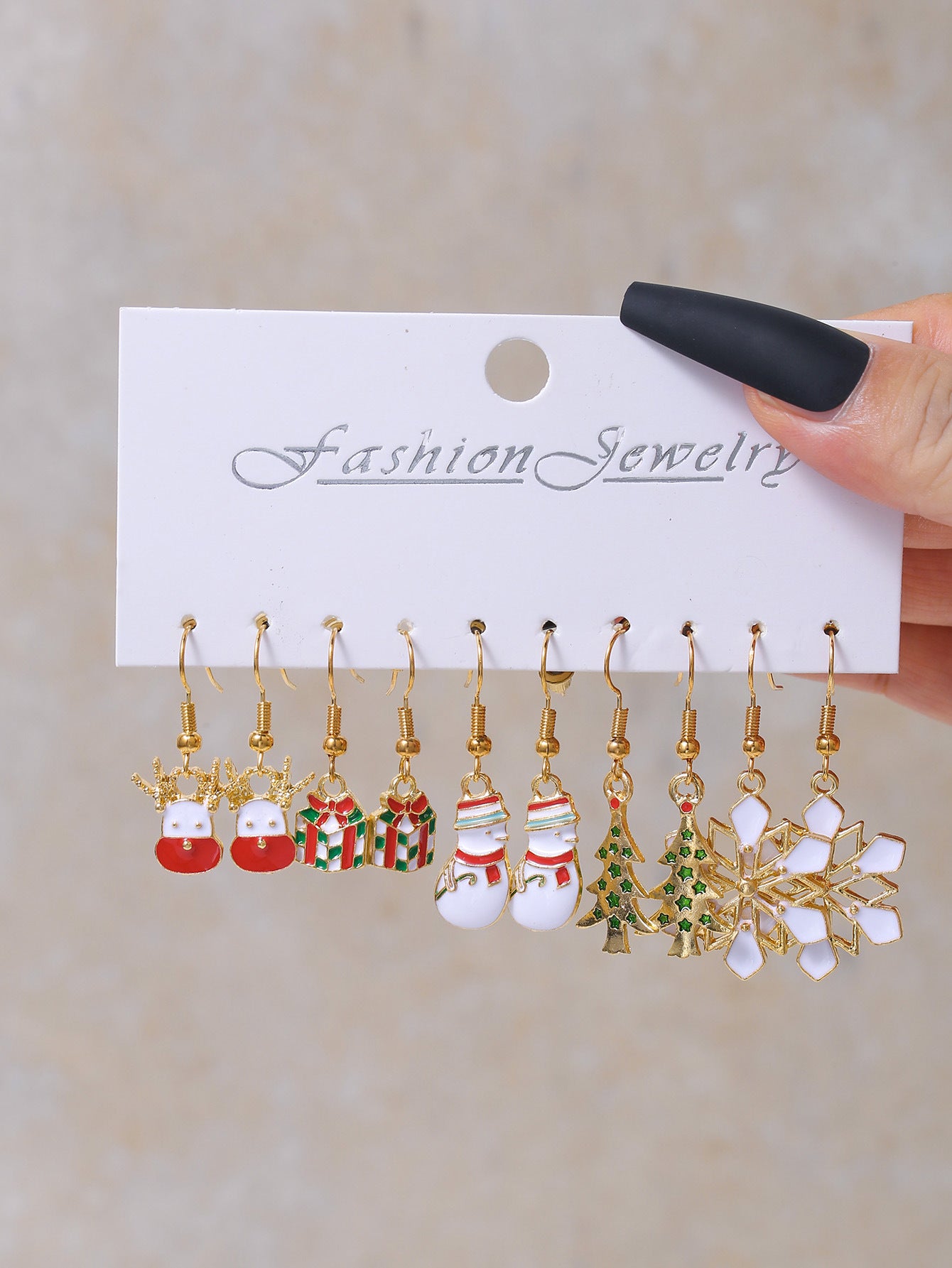 Christmas Suit Santa Claus Snowflake Ear Earrings