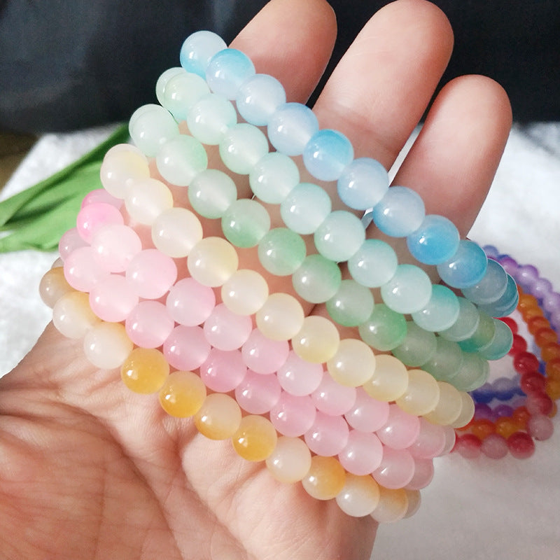 Glass Bead Pliable Temperament Hand Toy Bracelets