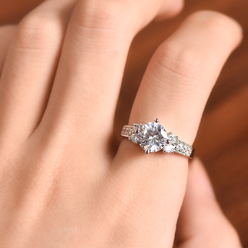 Women's Female Purple Zircon Diamond Accessories Creative Rings