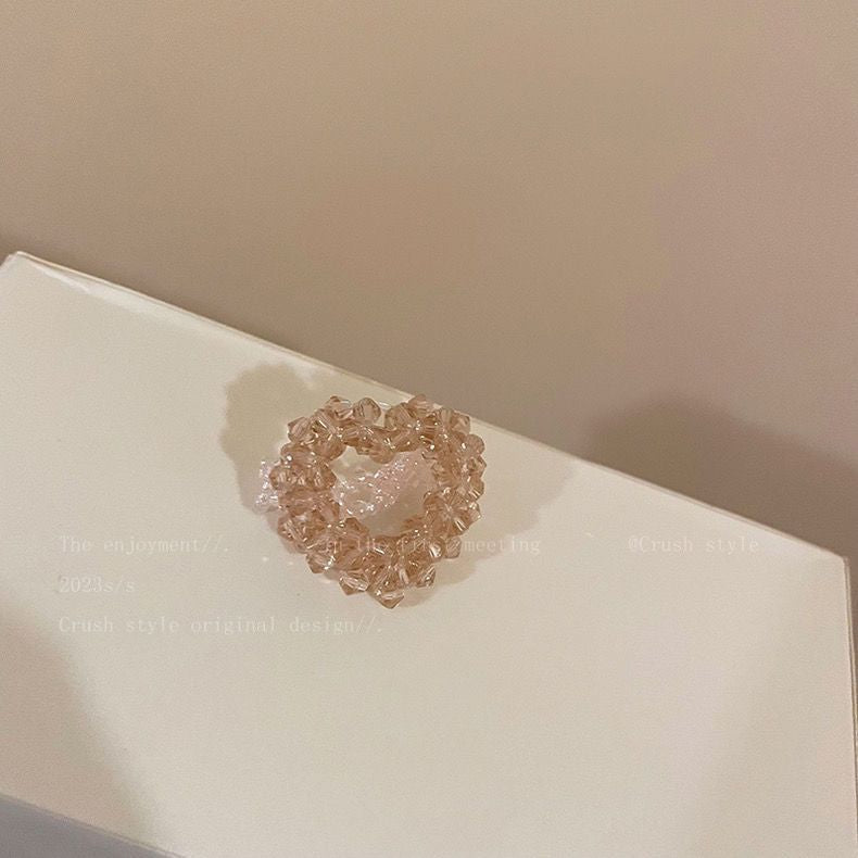 Butterfly Beaded Female Fashion Adjustable Personalized Rings