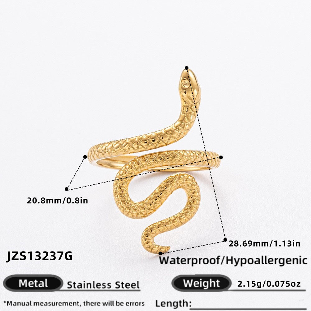 Steel Stainless Gold Plated High-grade Summer Wind Rings