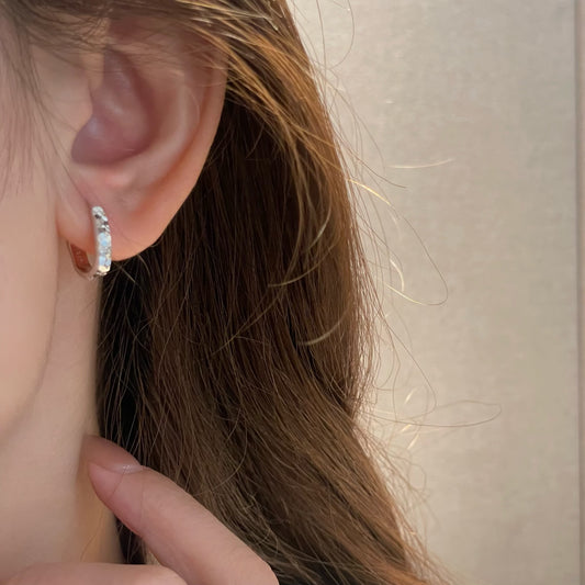 Irregular Crushed Ice Ear Clip Fashion Earrings