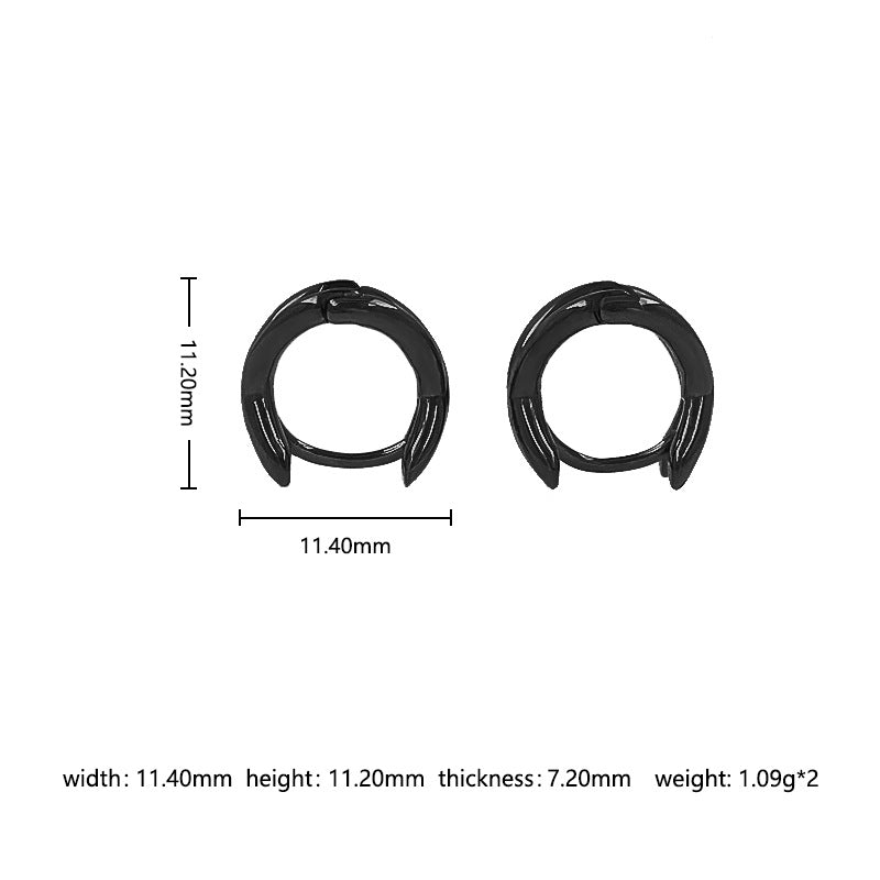 Small Circle Eardrop High Profile Retro Titanium Steel No Fading Earrings