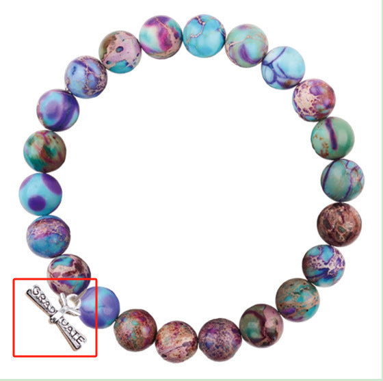 Zebra Rhodochrosite Crystal African Turquoise Graduation Bracelets