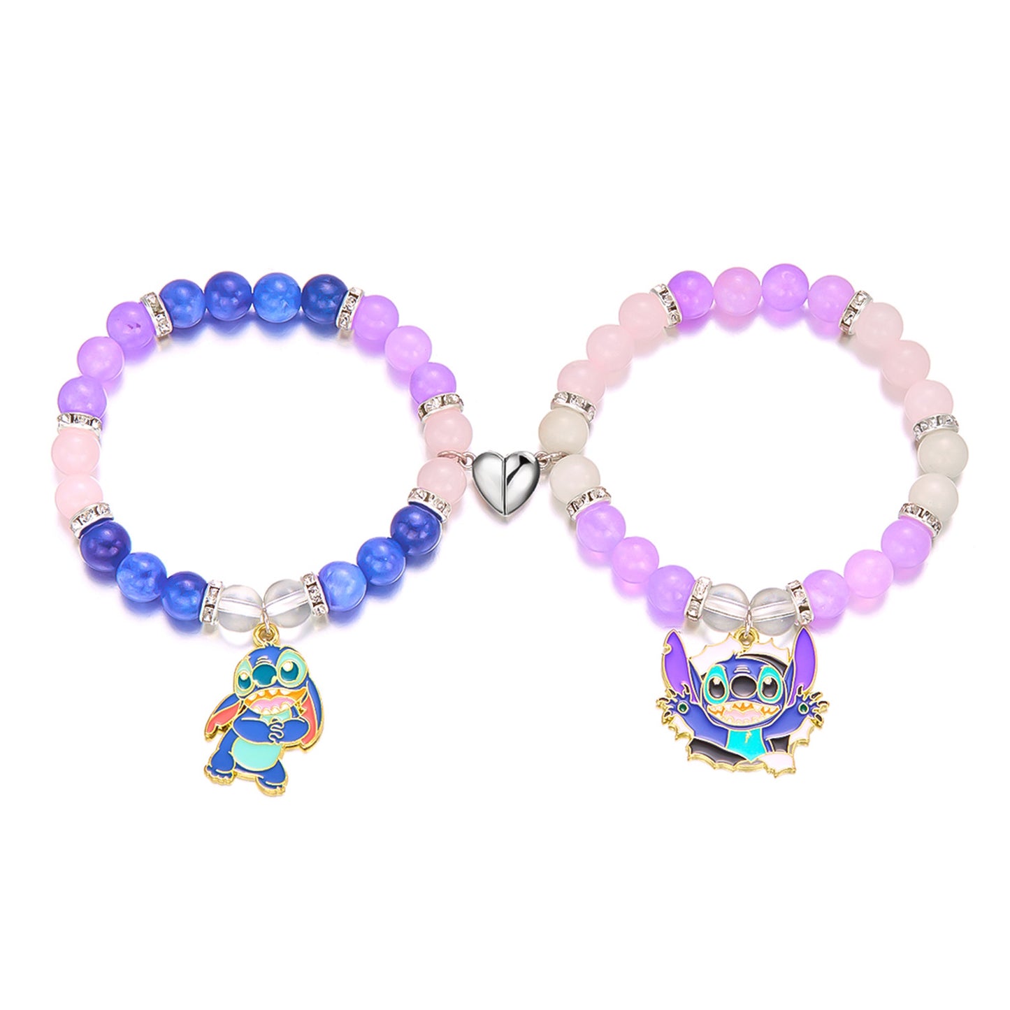 Red Blue Rope Cartoon Stitch Woven Bracelets