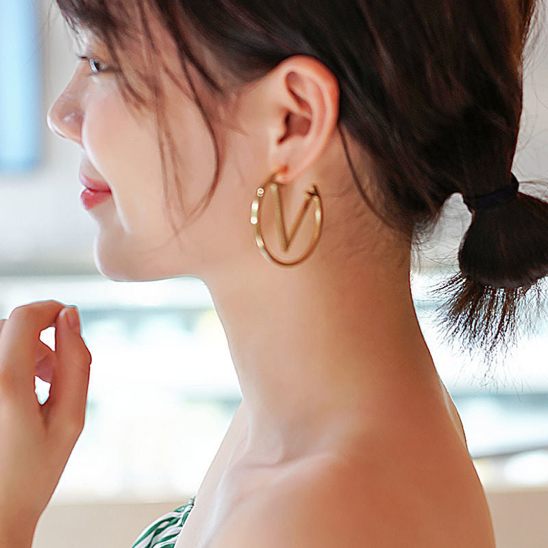 Ear Personality Advanced Design Titanium Steel Earrings