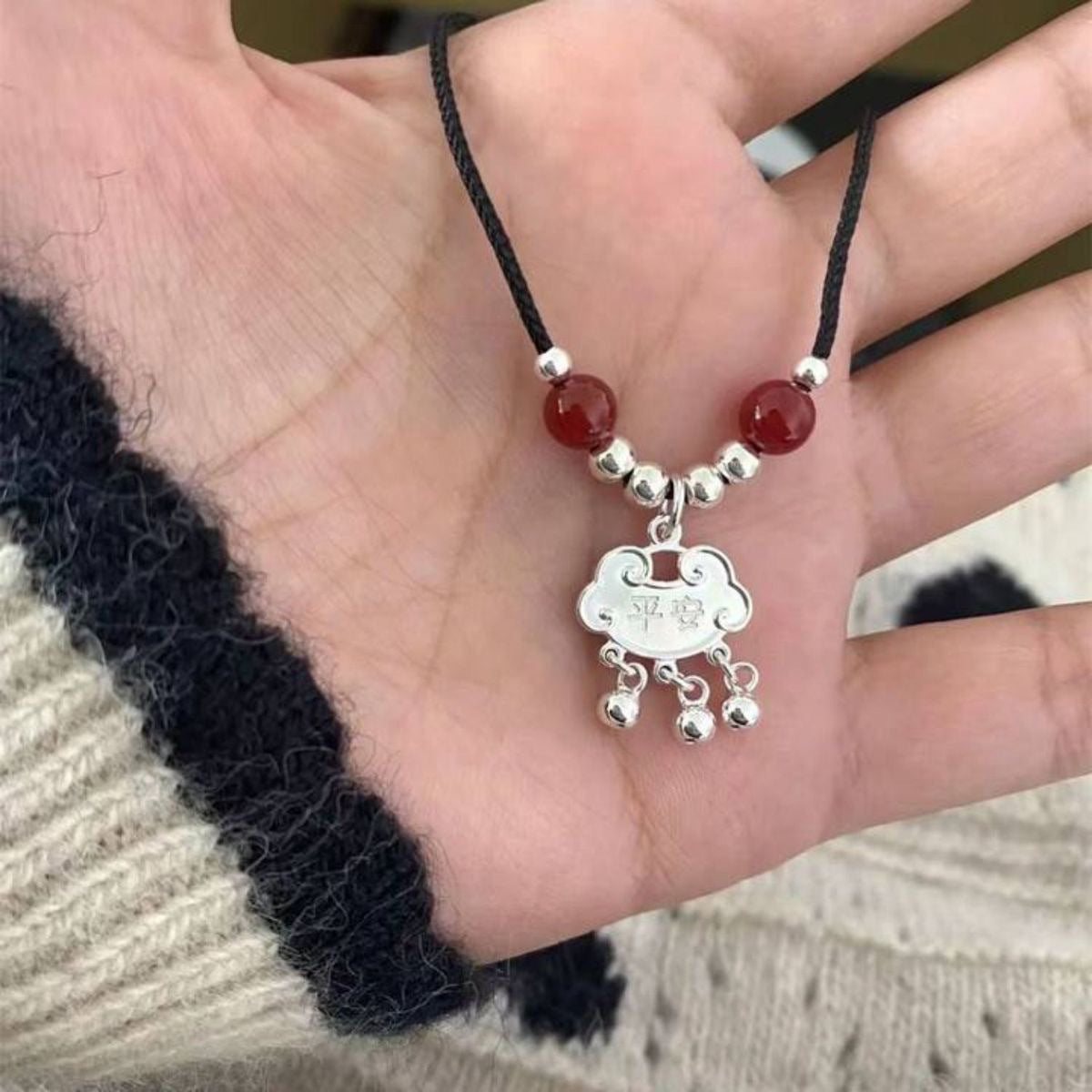 Welfare Pack Gift Lock To Bless You Safe Niche Necklaces