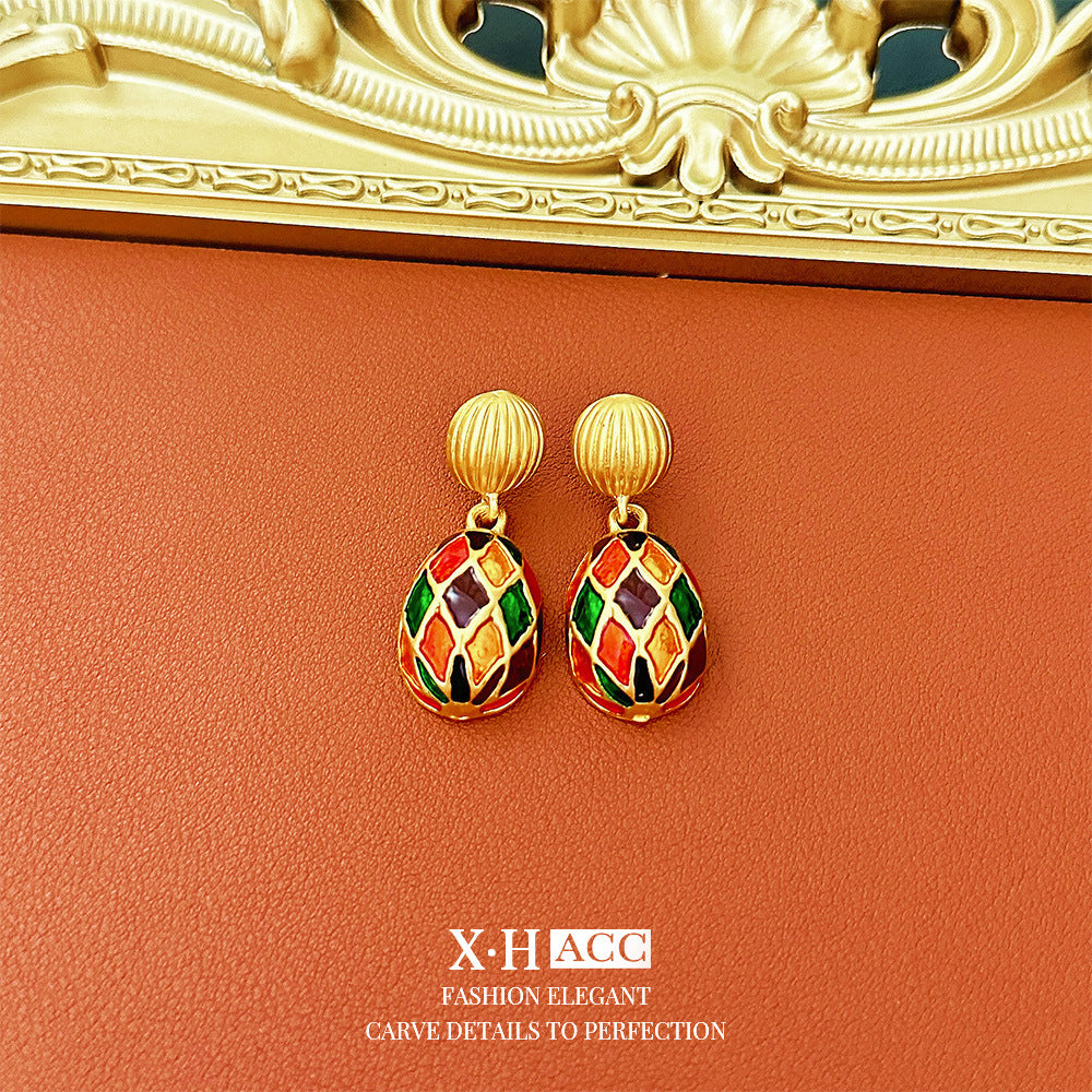 Retro Artistic Court Style Affordable Luxury Earrings