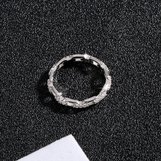 Simple Sterling Sier Female Niche Hollow Rings