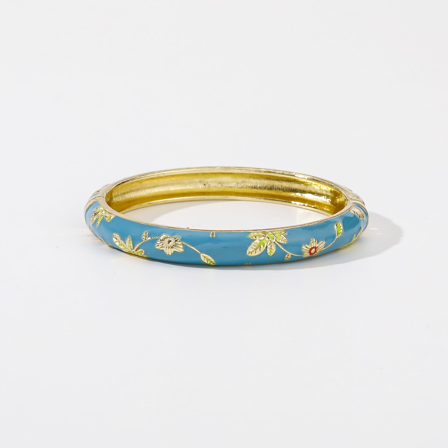 Old Zinc Alloy Imperial Palace Tourist Souvenir Enamel Bracelets