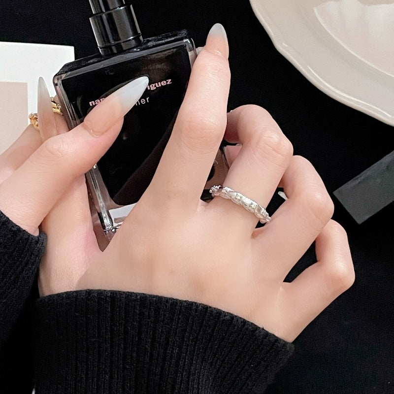 Twist Weave Ancient Brushed Open Personality Rings