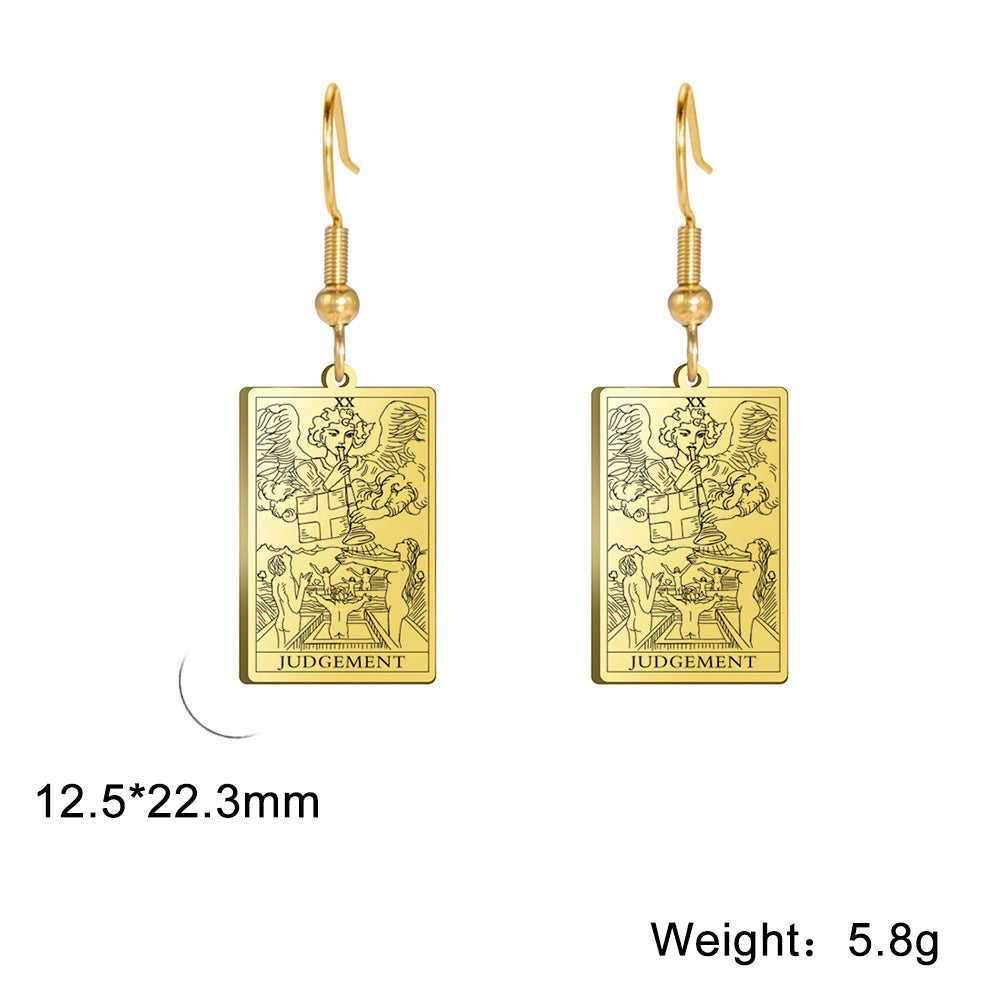 Classic Retro Tarot Series Personality Fashion Earrings