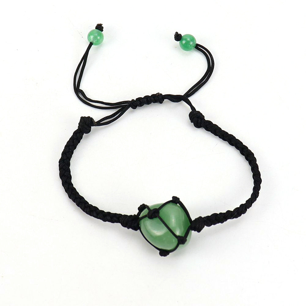 Broadcast Hand-woven Black Jade Thread Crystal Bracelets