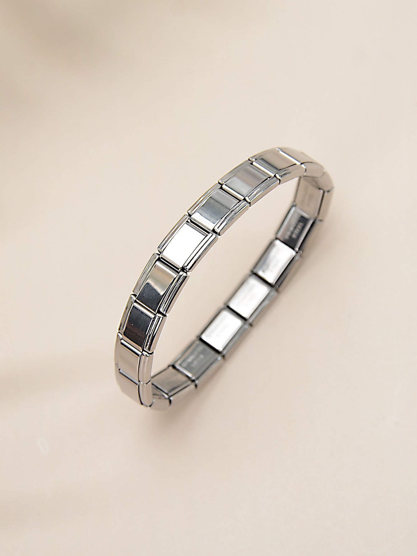 Color Accessories Square Stainless Steel English Bracelets