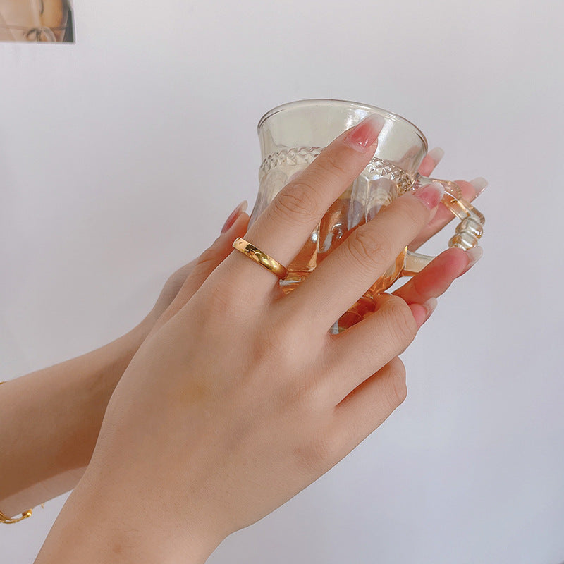 Affordable Luxury Fashion Titanium Steel Inlaid Rings