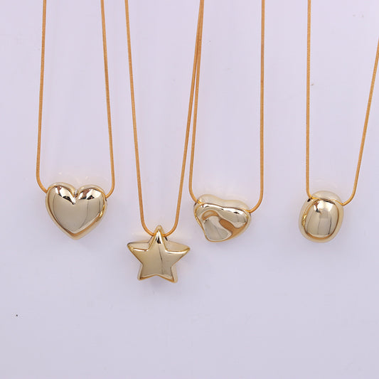 Women's Fashion Classic Gold Plating Five-pointed Star Necklaces