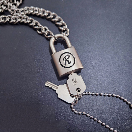 Men's Unlockable Matte Fog Sand Punk Vintage Necklaces