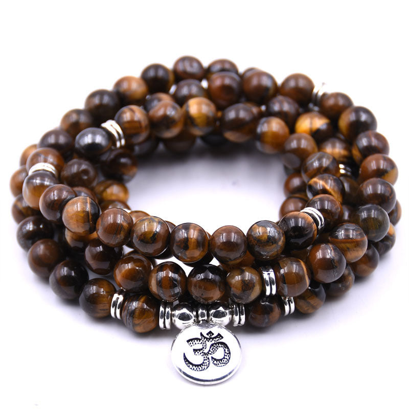 Women's Natural Stone Faith Inspirational Beads Elastic Bracelets