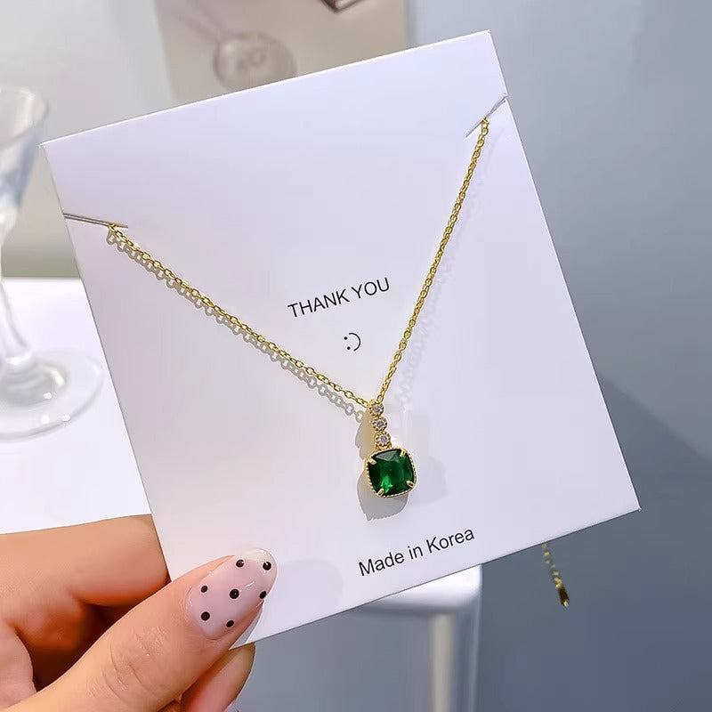 Emerald High-grade Ear Fashion Accessories Real Necklaces