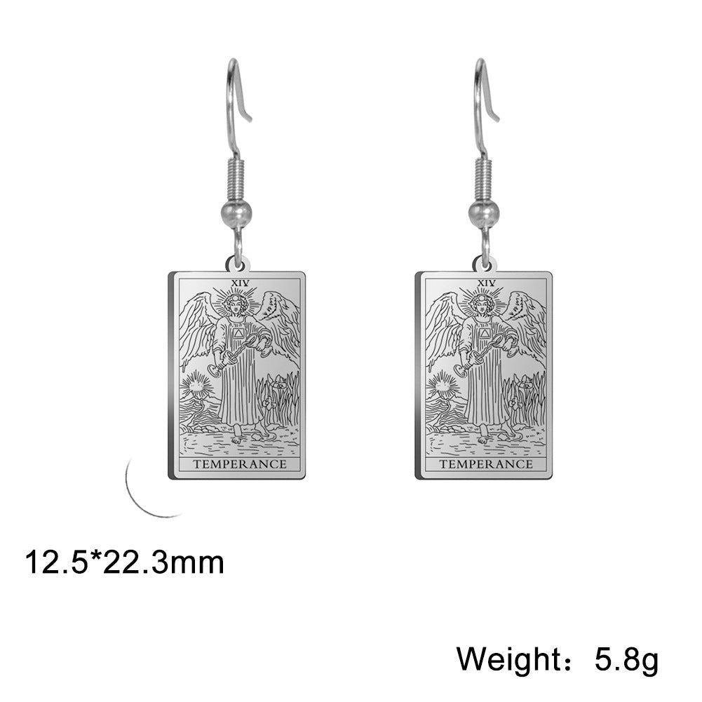 Classic Retro Tarot Series Personality Fashion Earrings