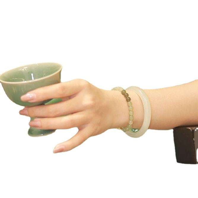 Live Broadcast Festival High-rise Bamboo Jade Color Bracelets