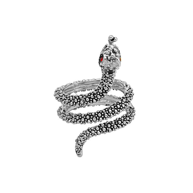 Open Snake Exaggerated Snake-shaped Punk Multiple Rings