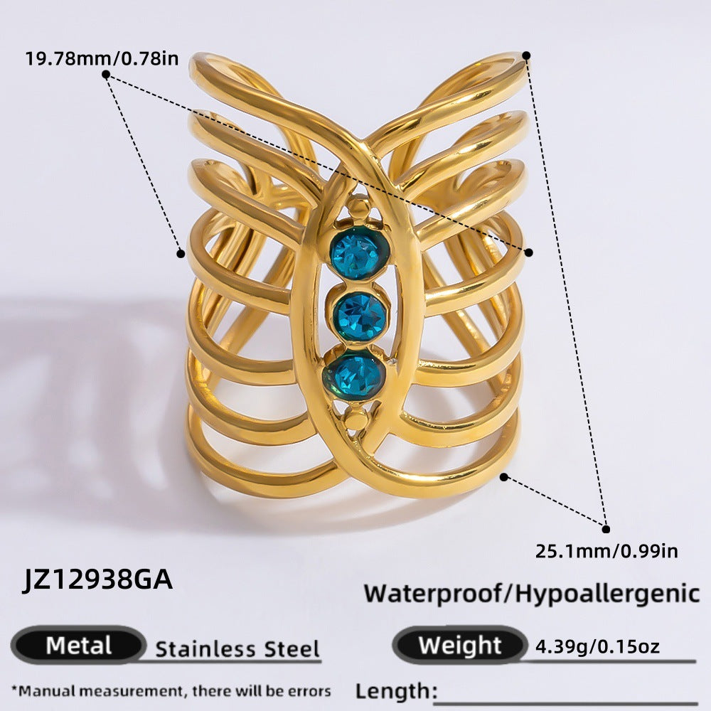 Stone Light Luxury Retro Niche High-grade Rings