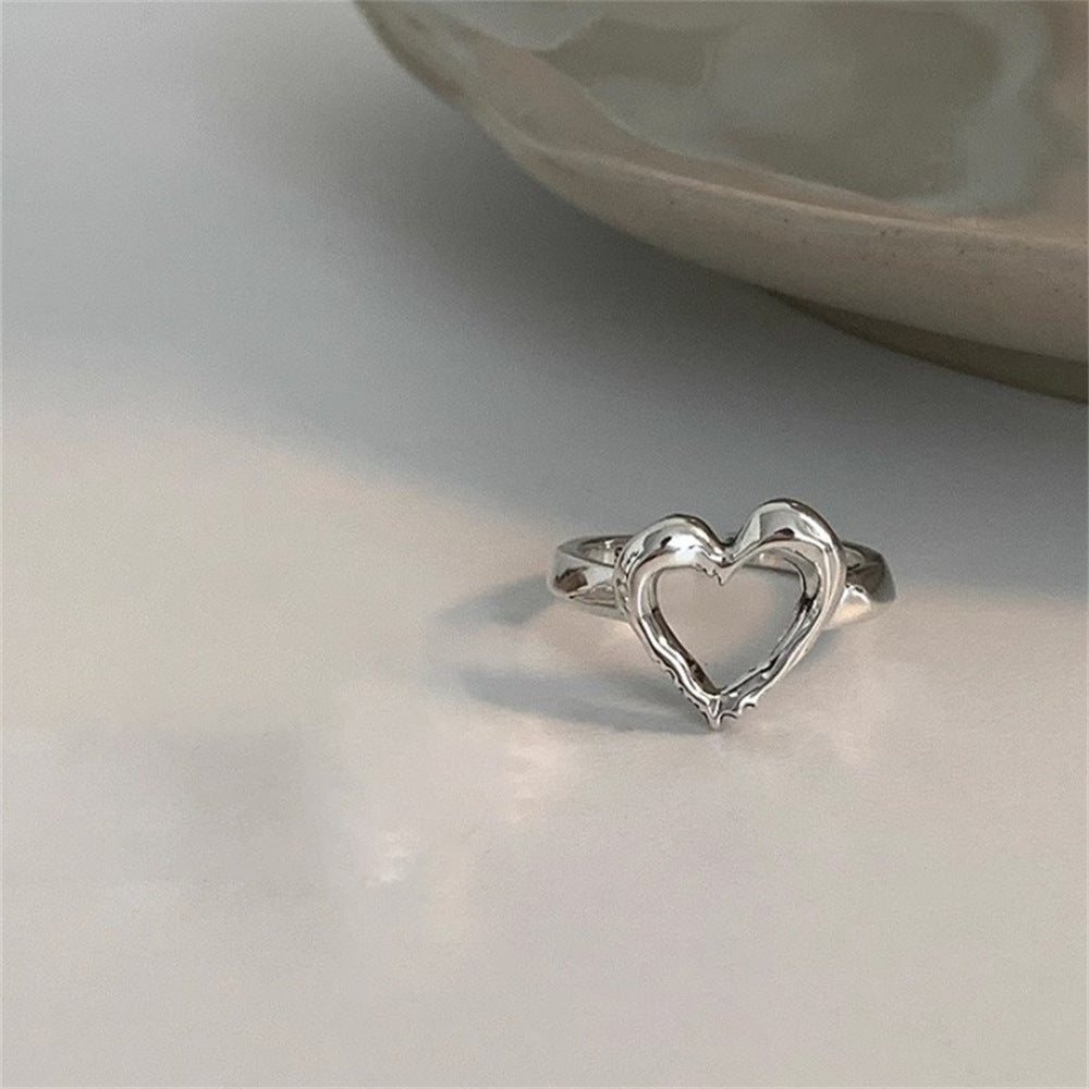 Women's Korean Style Simple Gemstone Sterling Sier Rings