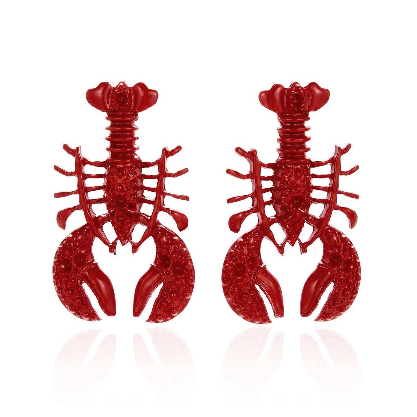 Exaggerated Lobster Personalized Trendy Ocean Vacation Earrings