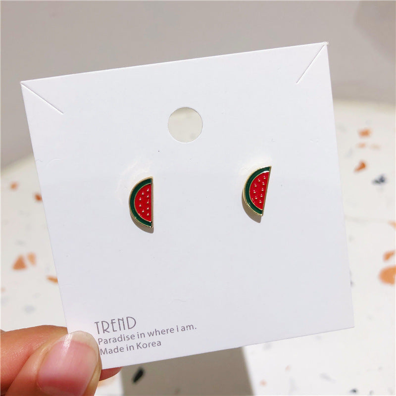 Women's Sterling Sier Hamburger Fries Cute Colored Earrings