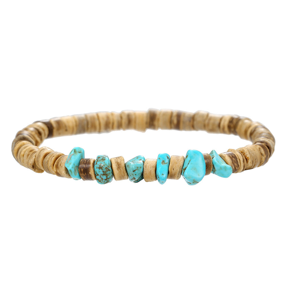 Men's Turquoise Wooden Bead Trendy Fashion Joker Bracelets