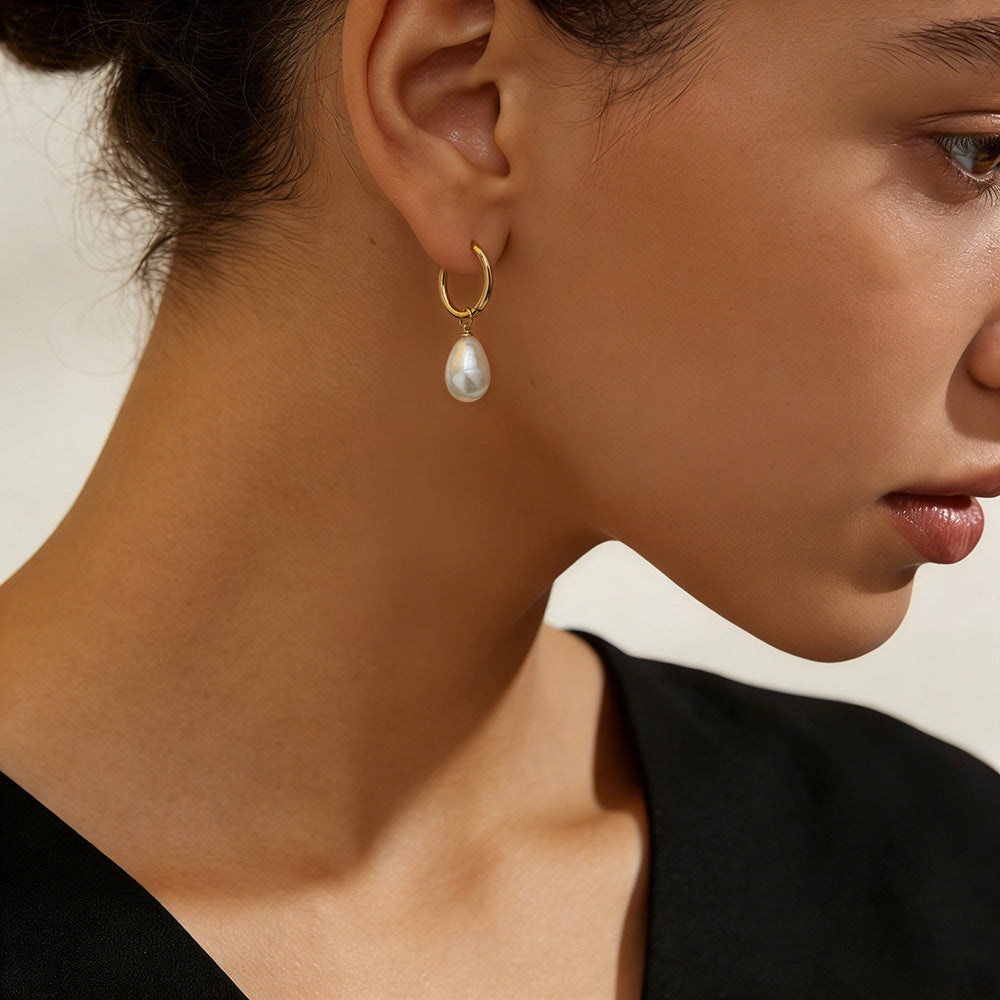 Luxury Fashion Style Pearl High-grade Gentle Elegant Earrings