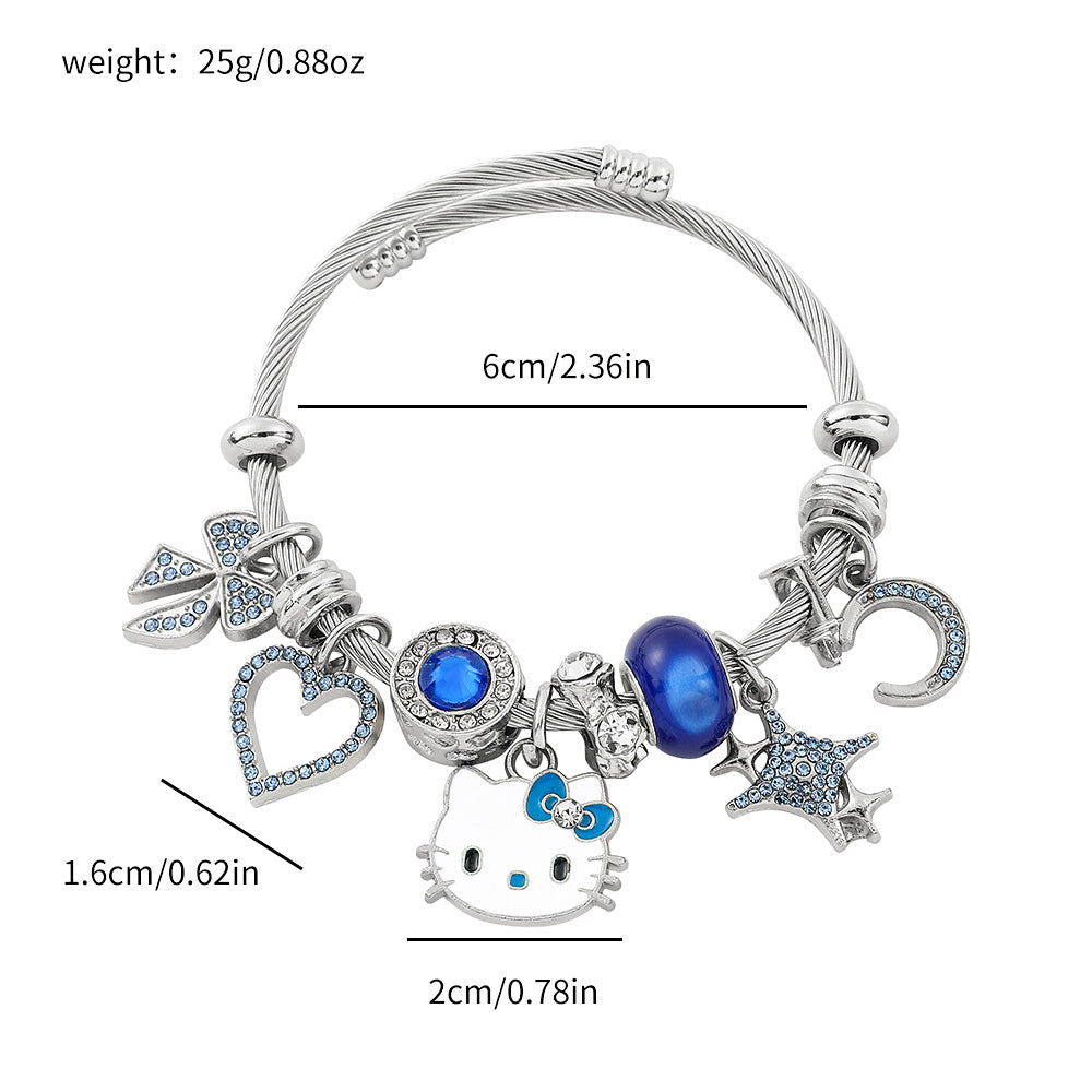 Cute Fashion Cat String Beads Open-ended Bracelets