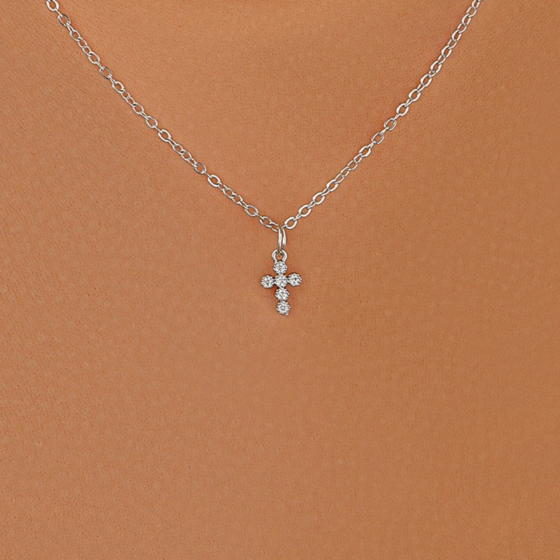 Cross Zircon Accessories Light Luxury Minority Necklaces