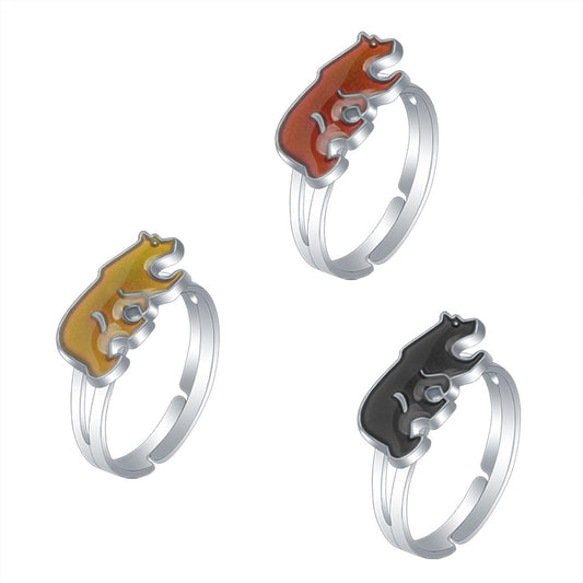 Fashion Personality Boys Polar Bear Mood Rings