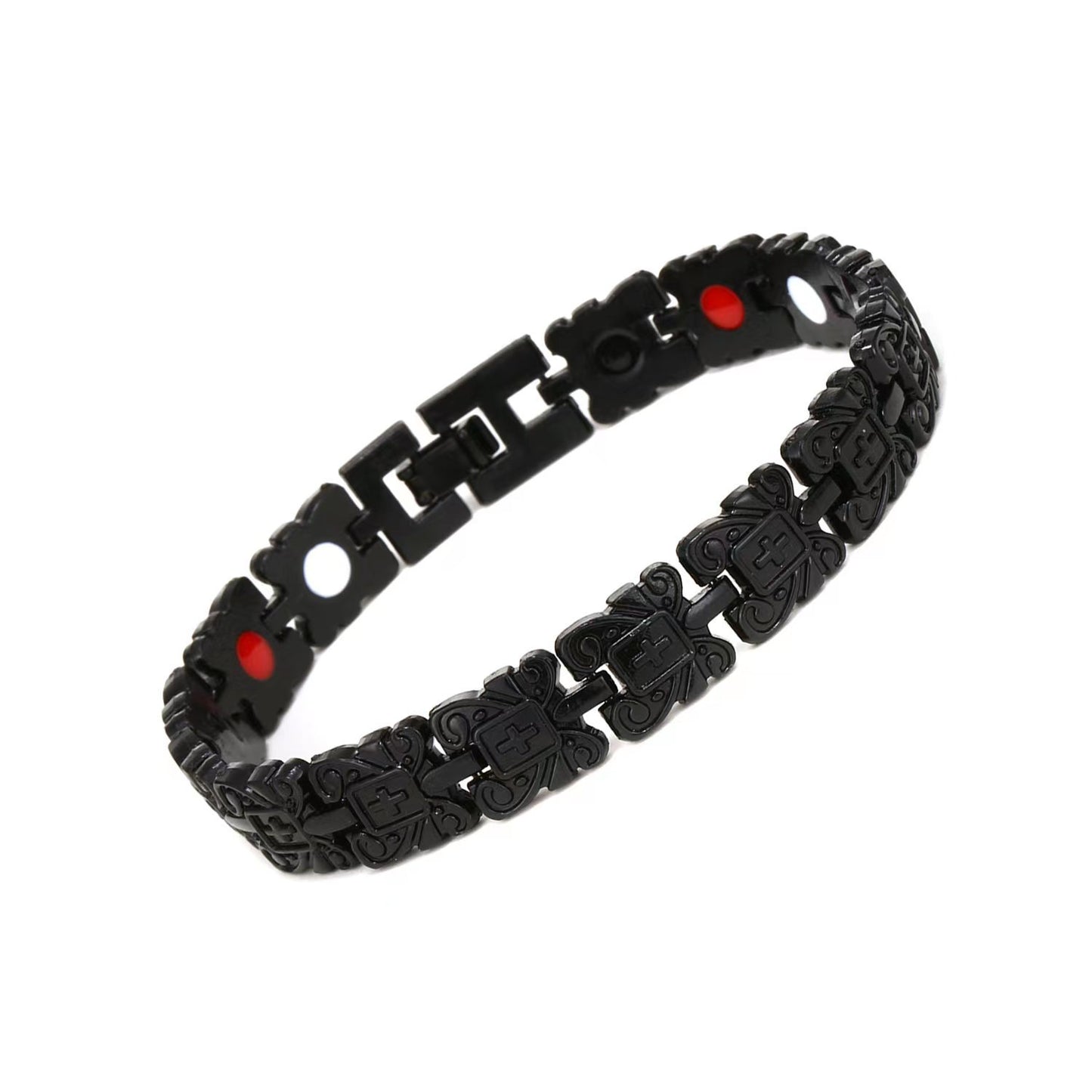 Men's Fashion Vintage Cross Magnet Adjustable Couple Bracelets