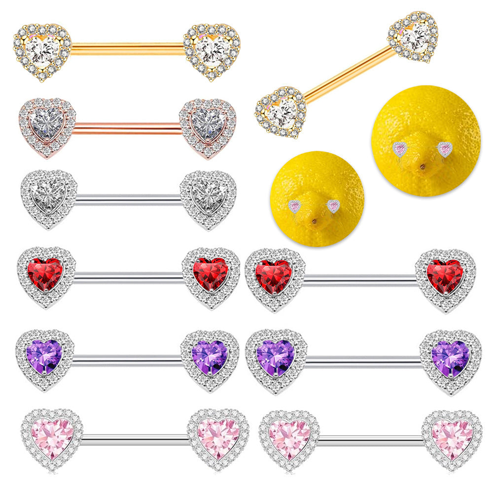 Nipple Stylish Piercing Adhesive Nail Tongue Pin Pairs Stud Earrings