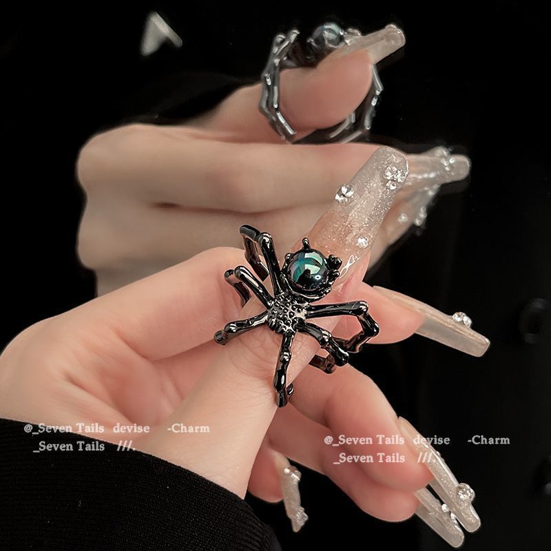 Spider Dark Punk Design High Sense Christmas Metal Rings