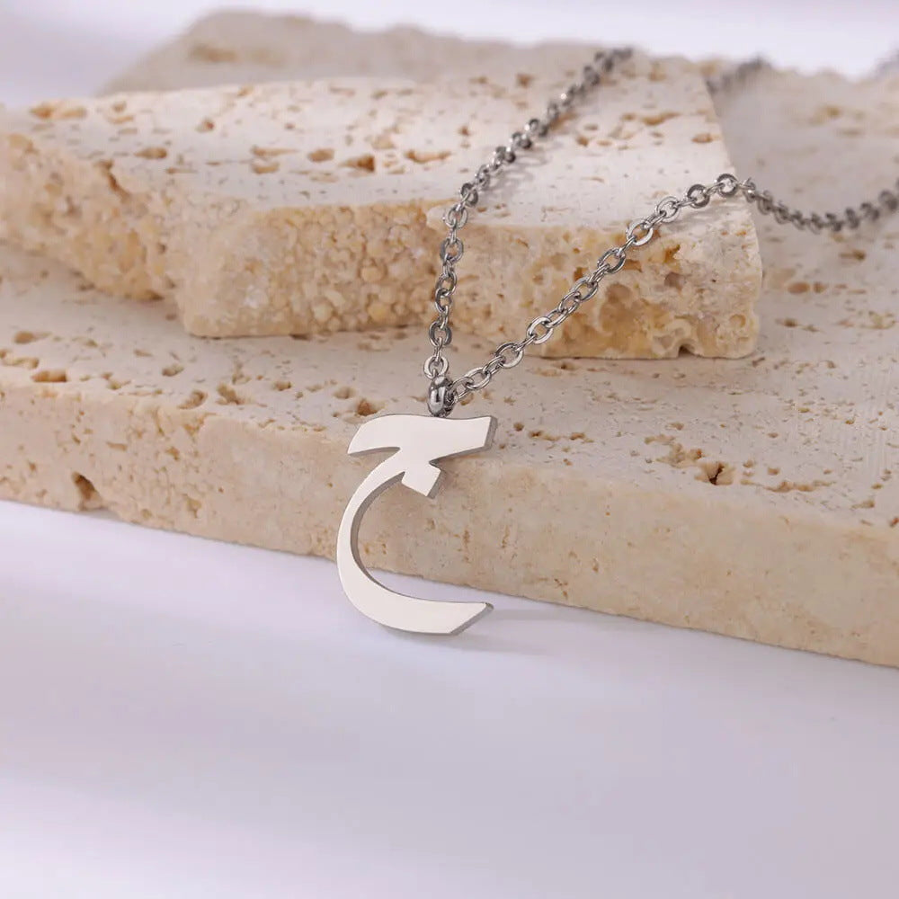 Fashion Personality Cut Arabic Letter Stainless Pendants