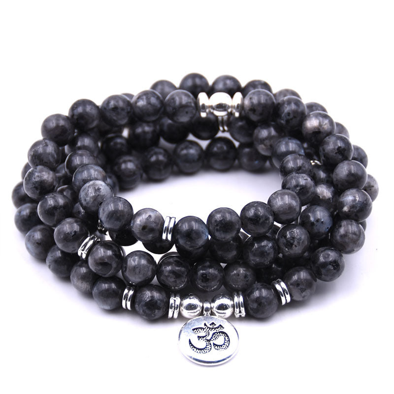 Women's Natural Stone Faith Inspirational Beads Elastic Bracelets