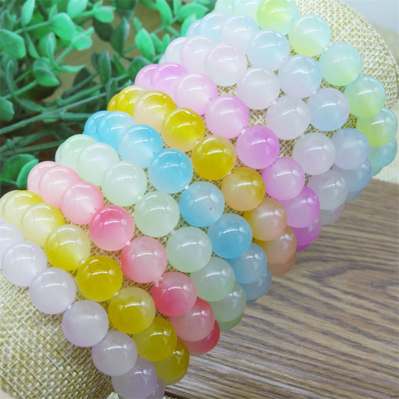 Gradient Ice Transparent Contrast Color Plate Bracelets