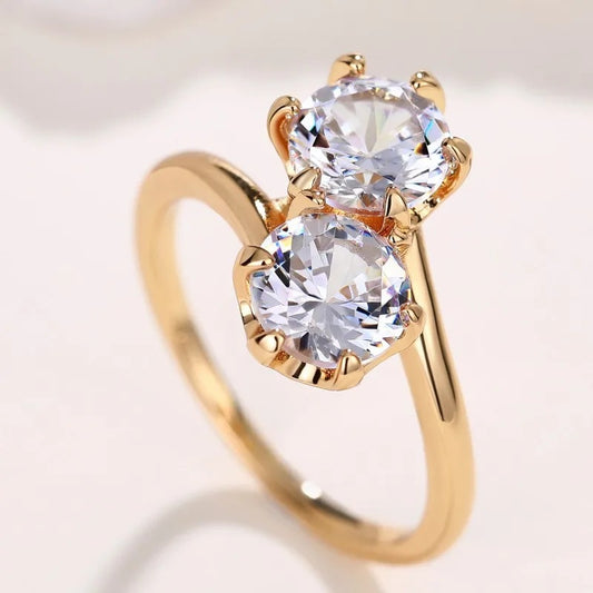 Women's Super Flash Zircon Fashion Proposal Engagement Ring