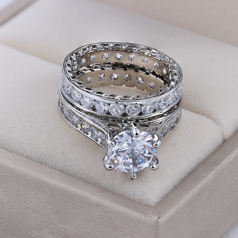 Plated Copper Luxury Zircon Traditional Gorgeous Rings